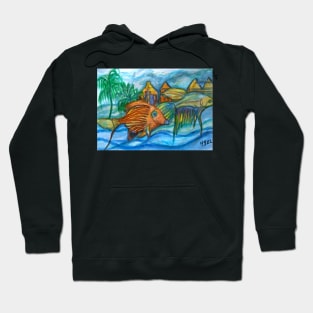 Flying Fish painting Hoodie